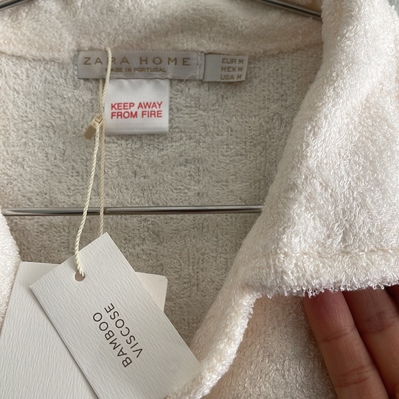 Zara Intimates & Sleepwear Zara Home Women Terry Cloth Button Down